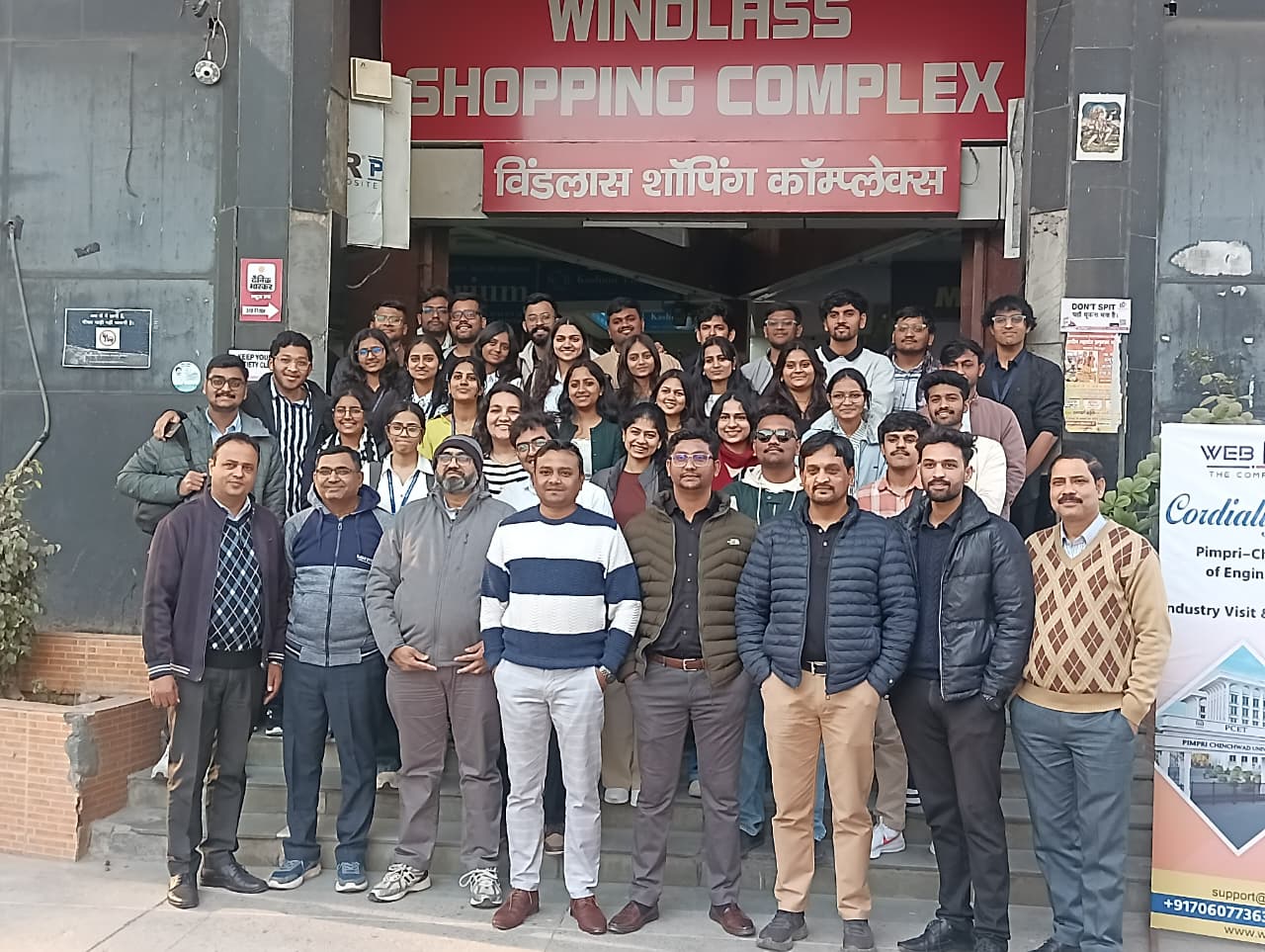 Pimpri Chinchwad College of Engineering students during industrial visit at Webcoder office
